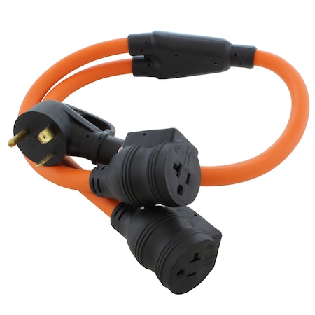 Ac Works Plug Adapter, STW, 5-20R, TT-30P, 3 ft., Orange TTYCB520-036